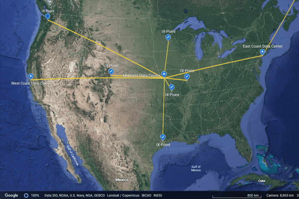 Google Earth Network Map